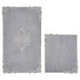 Mijölnir Juego de alfombras de baño de felpa Gris